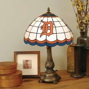  DETROIT TIGERS LOGOED 20 IN TIFFANY STYLE TABLE LAMP