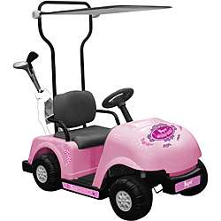 One seater Pink 6V Golf Cart Ride on with Golf Bag/ Clubs   