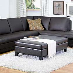 By cast Leather Flip top Storage Bench/ Ottoman  