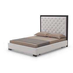 Bristol Tufted Light Grey Linen Modern Queen Bed  