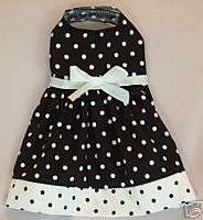 New White/ Black Polka Dot Dog clothes dress small  