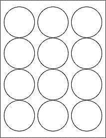 SHEETS 2 1/2 ROUND CIRCLE BLANK WHITE STICKERS LABEL  