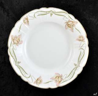 11 Antique Art Nouveau Austrian Soup Bowls Floral Gilt  