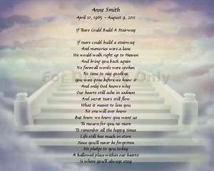 Personalized Memorial If Tears Could Build A Stairway  