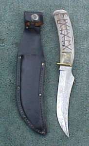 WESTERN Boulder Co Custom Sheath Knife L39 + Stag Handl  