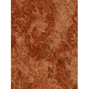  Red Dreamy Damask Wallpaper