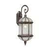   Md Outdoor Wall Lighting Fixture, Black Gold Stone, Clear Seed Glass