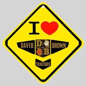  I Love David Brown Tractor Logo Car Window Sign 