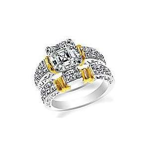 Design Your Own Matching Wedding Set Two tone Gold Ring Setting and 