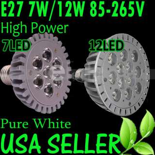 Par30/38 E27 85 265V 7W/12W White High Power LED Lamp Light Bulb 