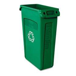 Rubbermaid Slim Jim Green Vented Recycling Container   