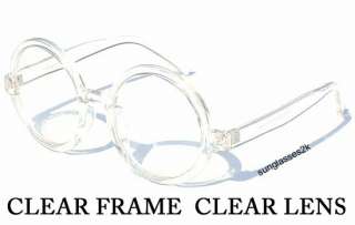 CLEAR ROUND FRAME BIG NERD HIPSTER CLEAR LENS GLASSES RETRO COOL 