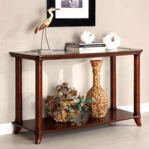 Westerville Beveled Glass Top Console/ Sofa Table  