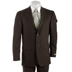 Kenneth Cole Mens Charcoal/ Brown Suit  
