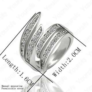   Gold Plated Jewelry 18K GP Noble Dazzling Swarovski Crystal Charm Ring