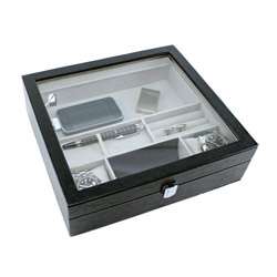 Heiden Mens Collection Black Leather Watch Box  
