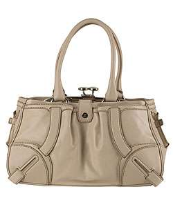 Celine Leather Satchel with Coin Purse Clasp  