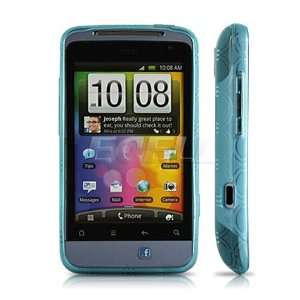     BLUE SILICRYLIC RUBBER GEL SKIN CASE FOR HTC SALSA Electronics