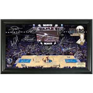 Dallas Mavericks 2011 NBA Champions Signature Court Framed Photograph 