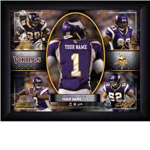 Minnesota Vikings Personalized Action Collage Print  