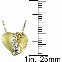 10k Yellow Gold .025ct Diamond Heart Pendant  