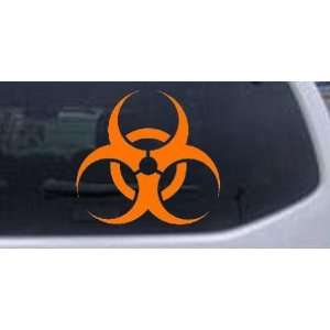 Orange 3in X 2.8in    Bio Hazard Warning Car Window Wall Laptop Decal 