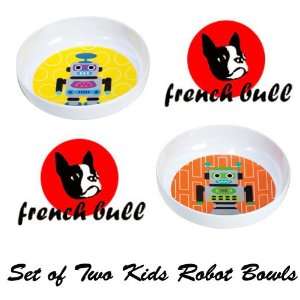  French Bull® Melamine Kids Robot Bowls   Set of 2 