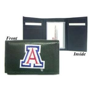  Arizona Wildcats Embroidered Leather Tri Fold Wallet 