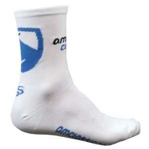 American Classic Logo sock, white/blue, 7 9  Sports 