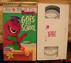 Barney Goes To School Actimates Compatible Vhs Video Educational 