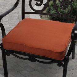  Coral Orange Outdoor Cushion with P. Kaufmann Fabric  
