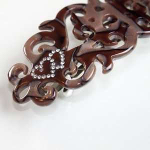  Acetate Abstract Shape Hair Pin BROWN Beauty