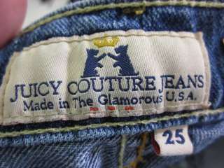 JUICY COUTURE JEANS Light Wash Jean Shorts Size 25  