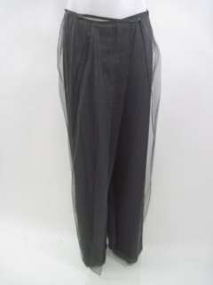 GIORGIO ARMANI Gray Silk Pants Sheer Overlay Skirt 46  