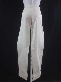 You are bidding on AUTHENTIC LOUIS VUITTON Ivory Cuffed Zipper Pants 