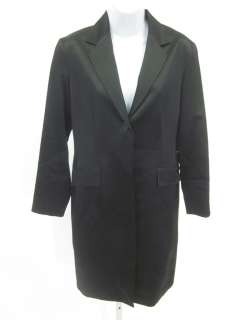 TAHARI PETITE Black Silk Long Blazer Jacket Sz 10  