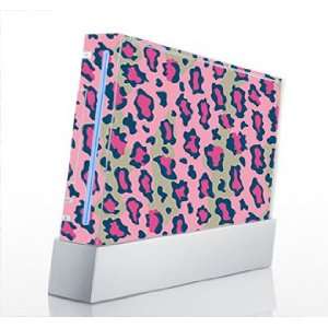 Pink Leopard Print Skin for Nintendo Wii Console