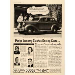 1935 Ad Vintage Dodge Touring Sedan Virginia Cross 