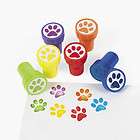 12 Paw Print Self Ink Stampers Stamps Birthday Party Favors Toys Gifts 