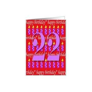  22 Years Old Lit Candle Happy Birthday Card Toys & Games