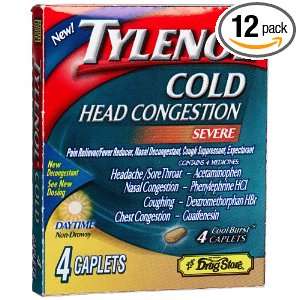 Lil Drugstore Products Tylenol Cold (Head Congestion,Severe) Caplets 