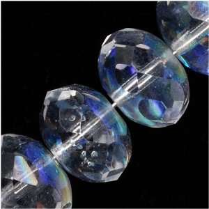   11mm x 7mm Rondelle Spacers Crystal AB (8) Arts, Crafts & Sewing