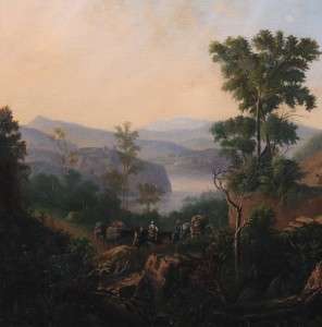 Original MAJOR Hudson River School Oil Painting 1863 Exploration RARE 