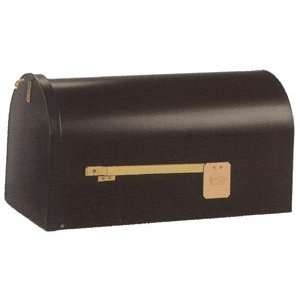 Colony MB12SPLMB Smooth Matte Black Large Rural Post Mounted Mailbox