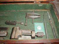 Antique Wooden Machinist Toolbox CHEST Complete With Antique MACHINIST 