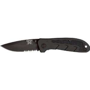   Blade, Black Anodized Aluminum Handle, Linerlock Folding Knife CP