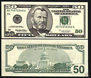 UNITED STATES USA $50 P502 1996 GRANT CAPITAL UNC NOTE  