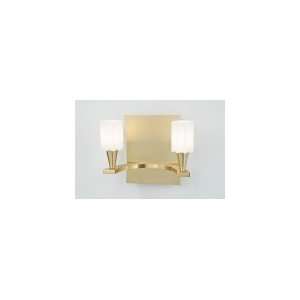   Series 2 Light Wall Sconce in Brushed Brass with Morning Star glass
