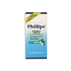  Phillips Milk of Magnesia Laxative Tablets, Mint Flavored 