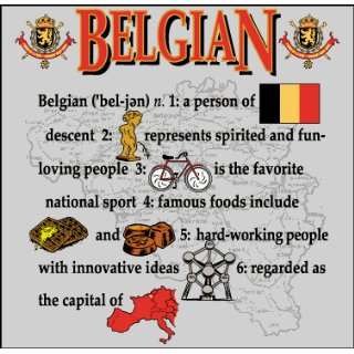  Belgium   Nationality Definition Sweatshirt (Large) Patio 
